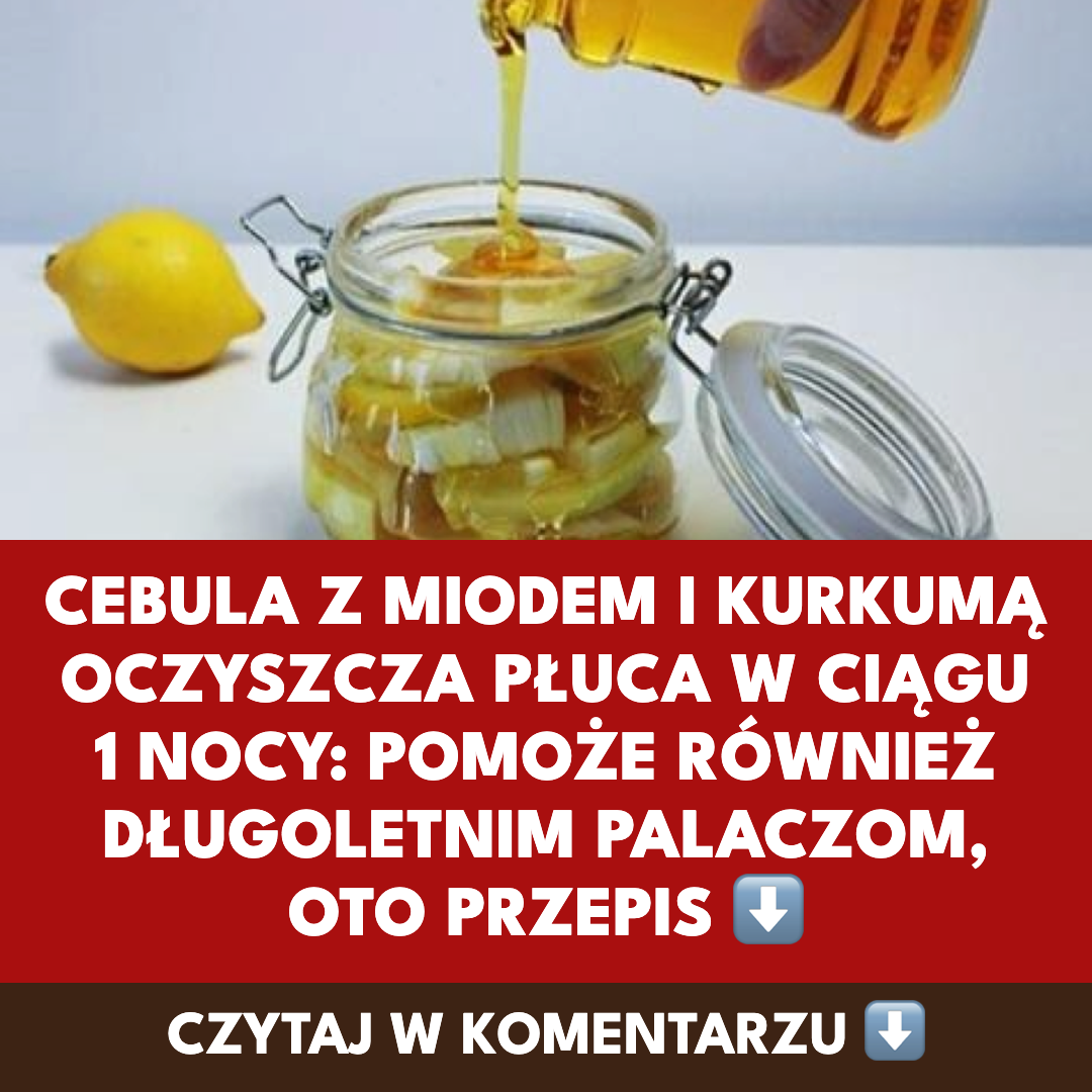 Przepis na syrop z cebuli, miodu i kurkumy wspomagający oczyszczanie płuc